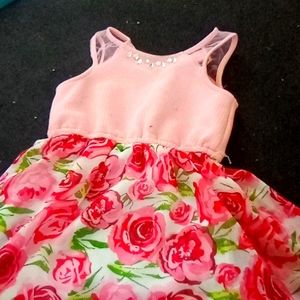 Pink floral dress. Size 5